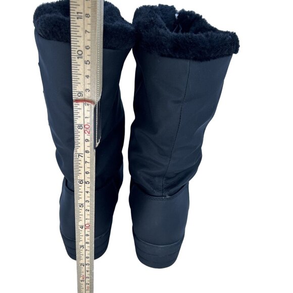 Judith Sport Faux Fur Lined Black Winter Snow Boots Womens 9M Snowflake Design - Picture 12 of 16